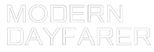 modern dayfarer - white logo