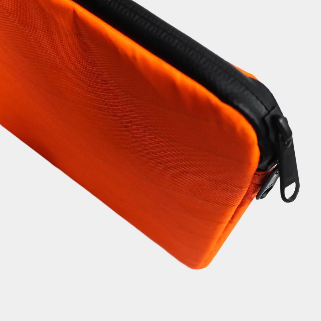 "MODERN DAYFARER Tech Pouch RVX25 - Made of durable RVX25 X-Pac fabric by Dimension Polyant, this pouch is built to last."
