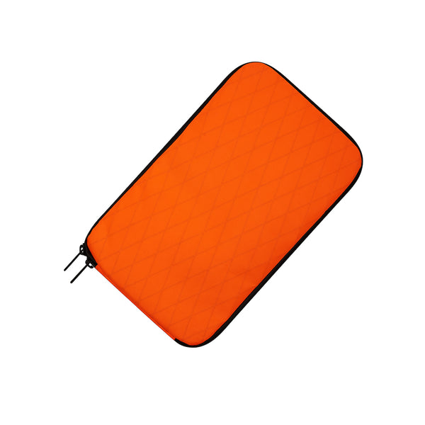 "MODERN DAYFARER Tech Pouch RVX25 - Stand out with the bright orange color and keep your tech essentials organized and protected."